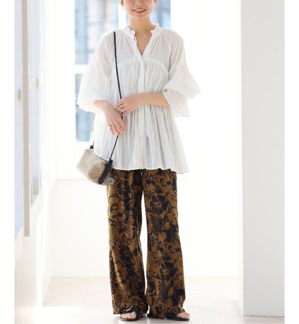 JOURNAL STANDARD relume「コットンボイルクリンクルフリルギャザーブラウス」|シャツ・ブラウス|