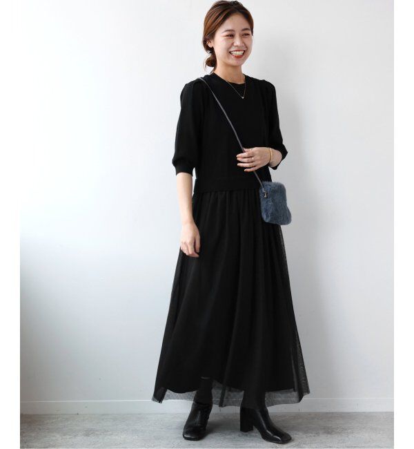 JOURNAL STANDARD relume「《WEB限定追加2》ウォッシャブルチュールドッキングワンピース」|ワンピース|