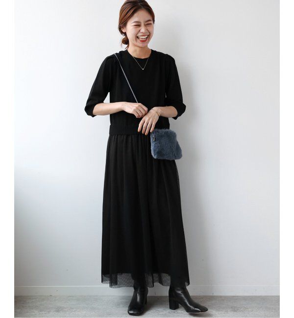 JOURNAL STANDARD relume「《WEB限定追加2》ウォッシャブルチュールドッキングワンピース」|ワンピース|