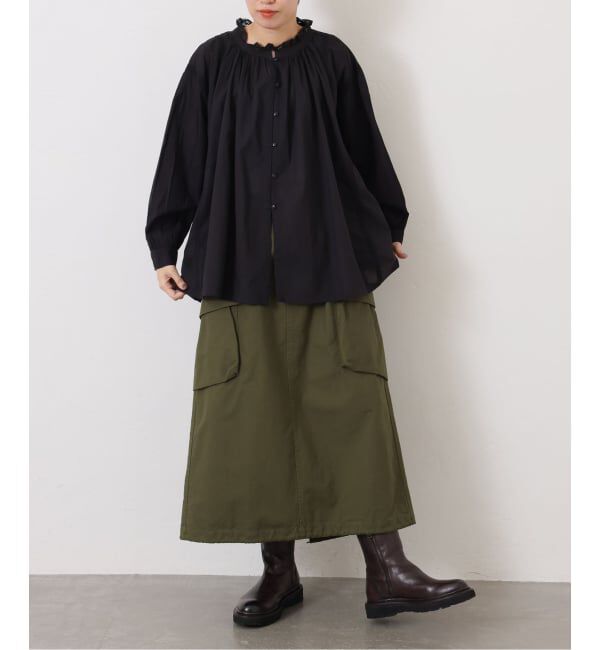 journal standard luxe「【SOIL】CAMBRIC WITH LACE GATHERED SMOCK」|シャツ・ブラウス|