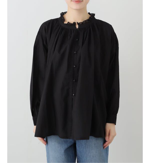 journal standard luxe「【SOIL】CAMBRIC WITH LACE GATHERED SMOCK」|シャツ・ブラウス|