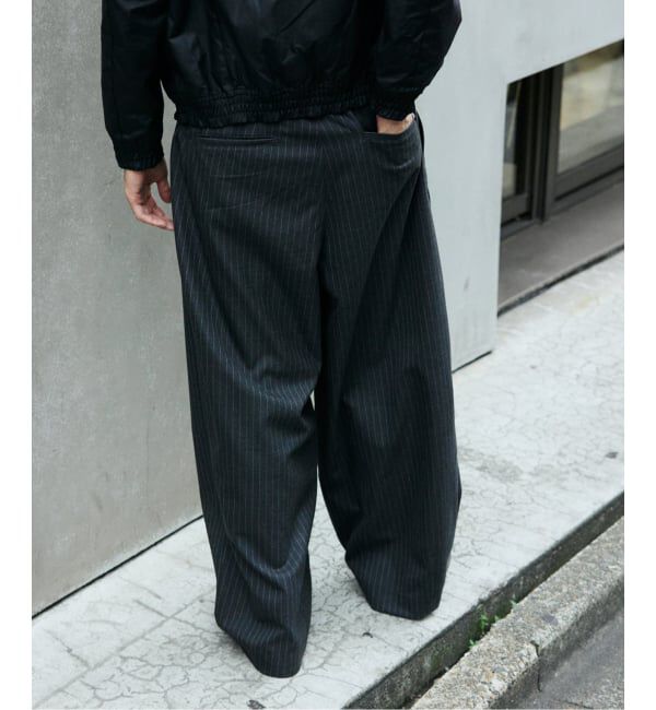 JOURNAL STANDARD「《予約》TR モダン ツイル ワイド ストライプ スラックス」|スラックス|