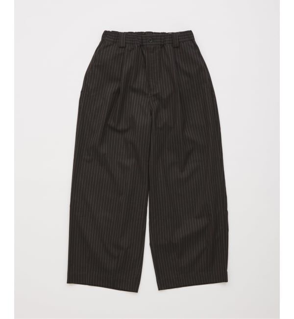 JOURNAL STANDARD「《予約》TR モダン ツイル ワイド ストライプ スラックス」|スラックス|ブラウン