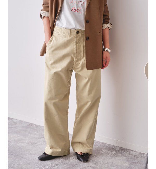 Spick and Span「Higuchi&times;S チノワイドパンツ」|チノ|