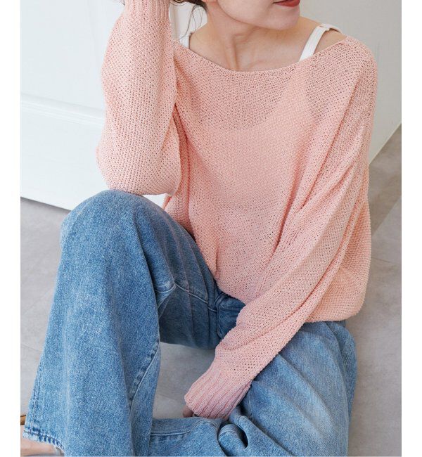 Spick and Span「ペーパーヤーン2WAYルーズプルオーバー」|ニット・セーター|