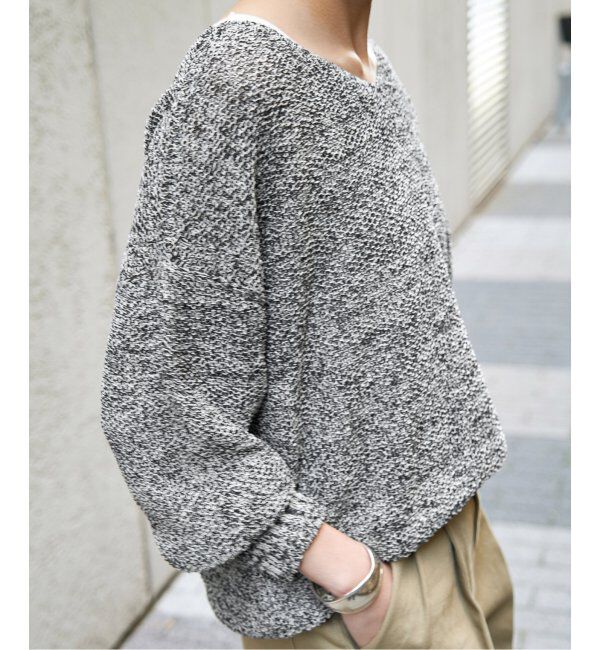 Spick and Span「ペーパーヤーン2WAYルーズプルオーバー」|ニット・セーター|