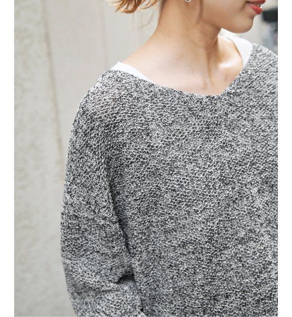 Spick and Span「ペーパーヤーン2WAYルーズプルオーバー」|ニット・セーター|