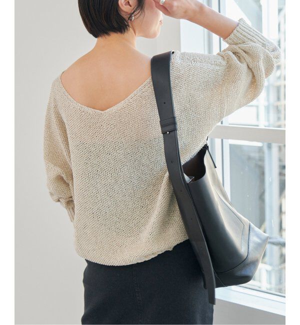 Spick and Span「ペーパーヤーン2WAYルーズプルオーバー」|ニット・セーター|