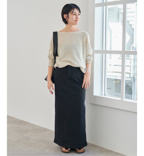 Spick and Span「ペーパーヤーン2WAYルーズプルオーバー」|ニット・セーター|