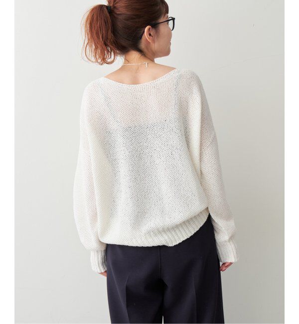 Spick and Span「ペーパーヤーン2WAYルーズプルオーバー」|ニット・セーター|