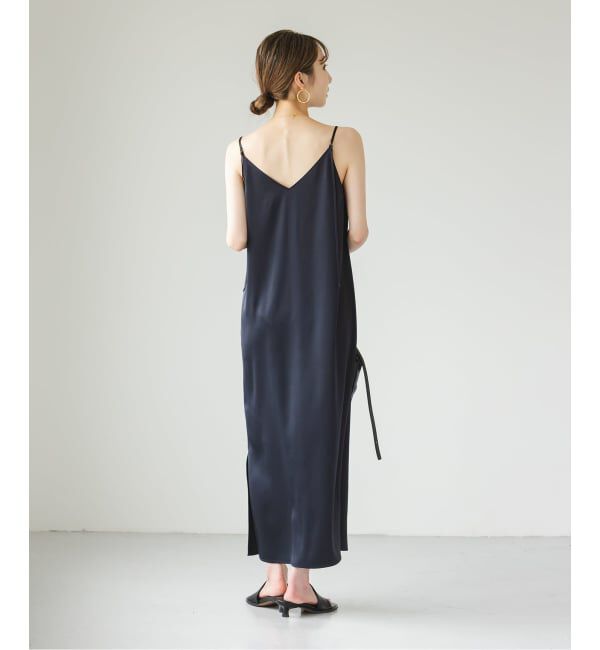 NOBLE「【洗える】ルナサテンコンフォートキャミワンピース」|ワンピース|