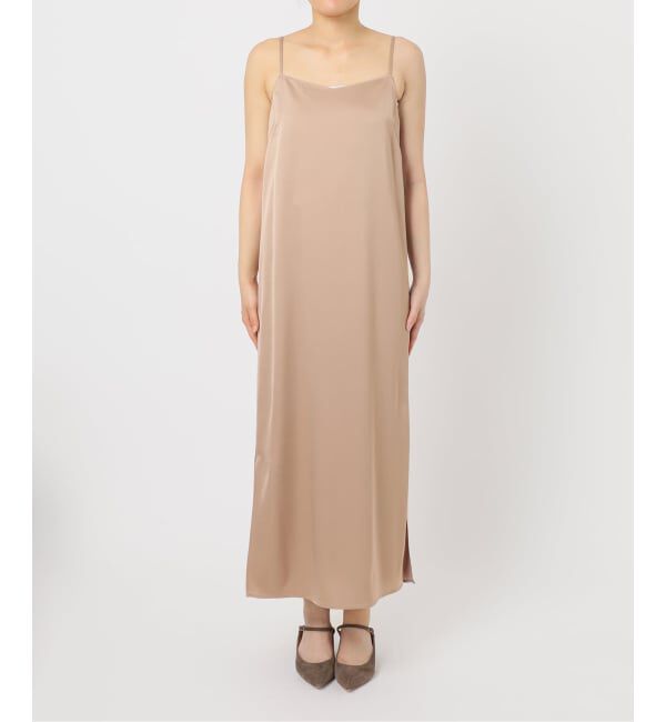 NOBLE「【洗える】ルナサテンコンフォートキャミワンピース」|ワンピース|