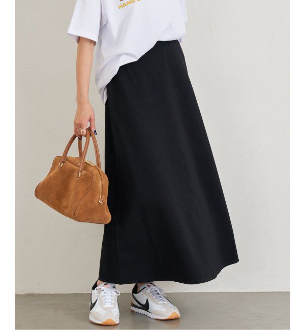 U by SPICK&SPAN「《WEB限定/追加》カットフレアスカート」|スカート|ブラック