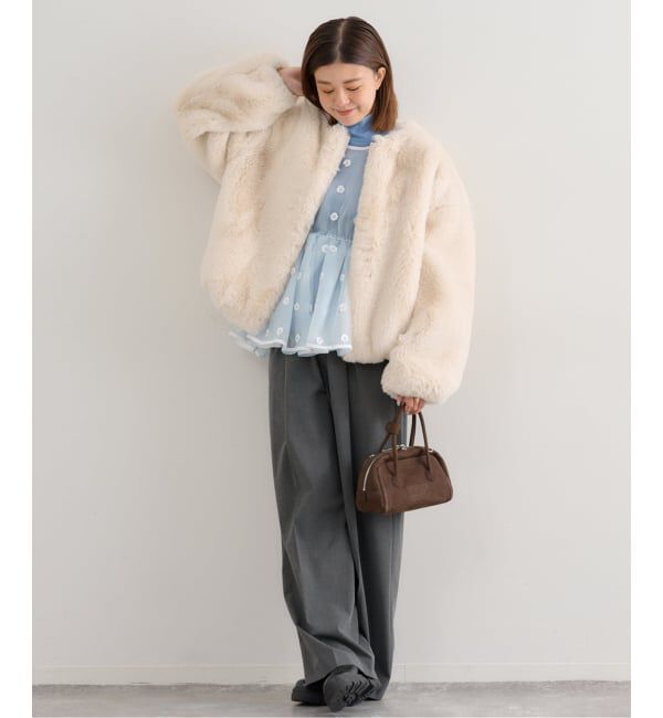 U by SPICK&SPAN「フェイクファージップブルゾン」|その他|