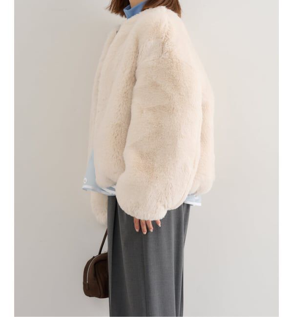 U by SPICK&SPAN「フェイクファージップブルゾン」|その他|