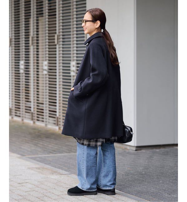 FRAMeWORK「≪追加≫ラムウールMIXシャルムバルカラーコート 2」|ステンカラーコート|