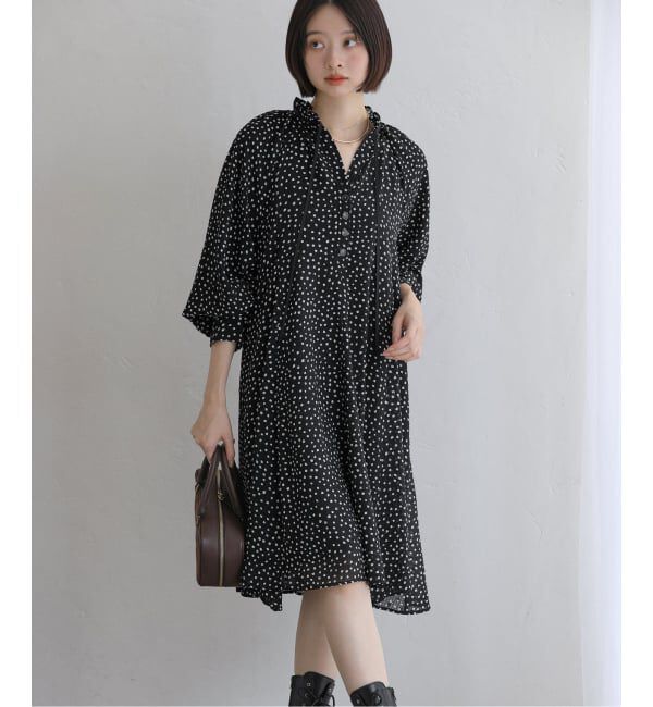  「《追加予約》【洗える】ドットミニワンピース」|ワンピース|