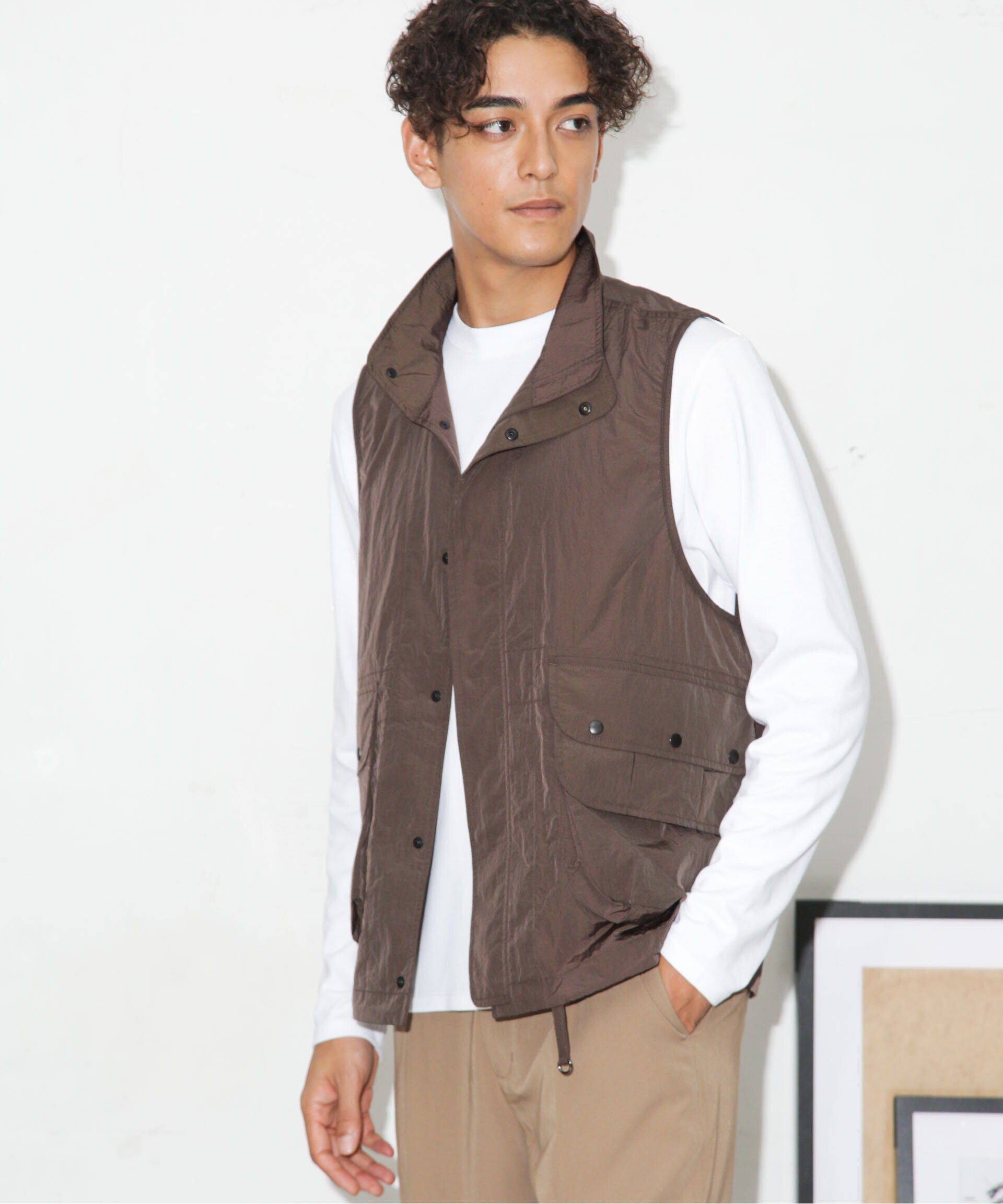 nano･universe「ナイロンストリームベスト」|ダウンベスト・ベスト|