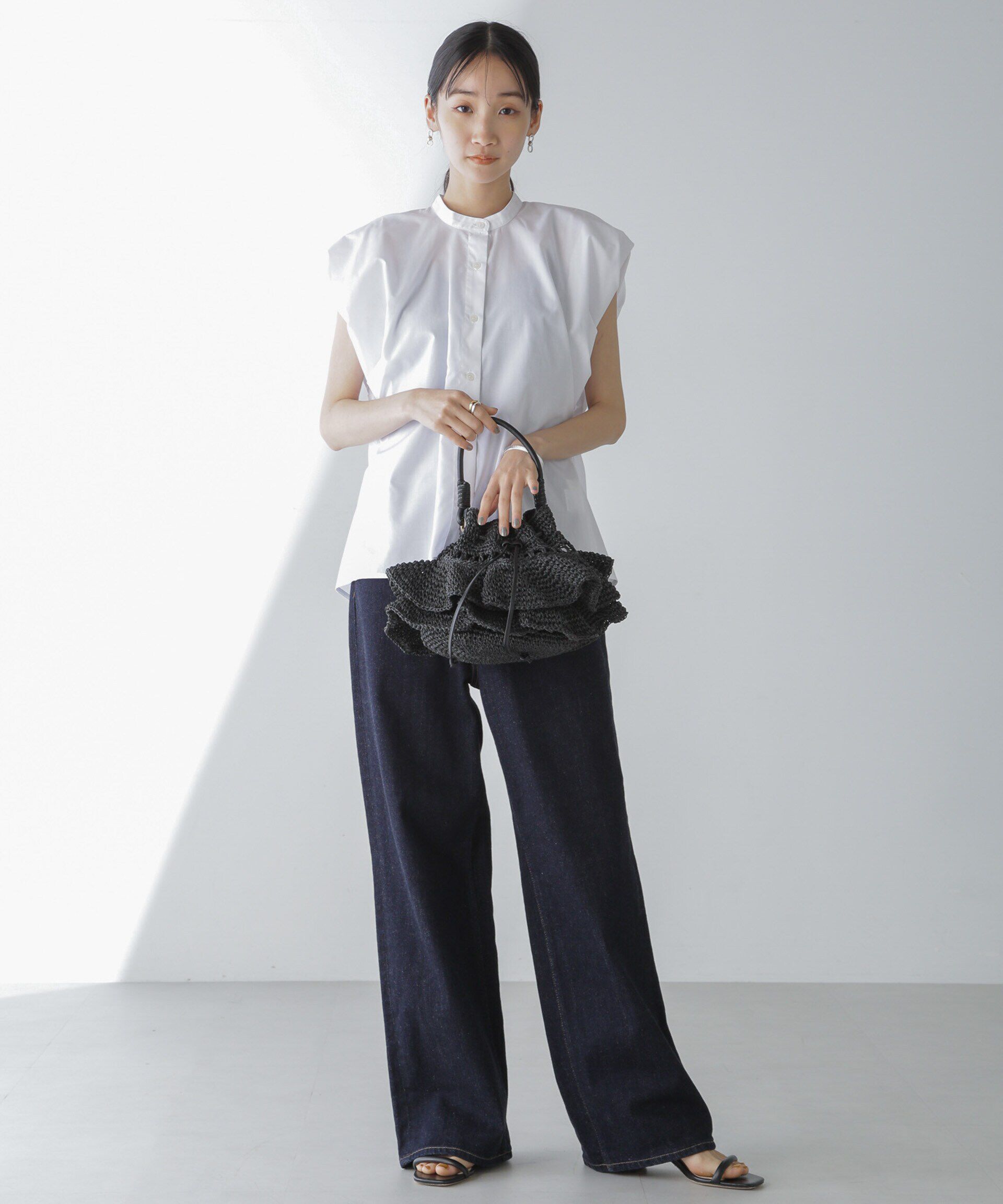 nano･universe「フレンチスリーブバルーンシャツ」|シャツ・ブラウス|