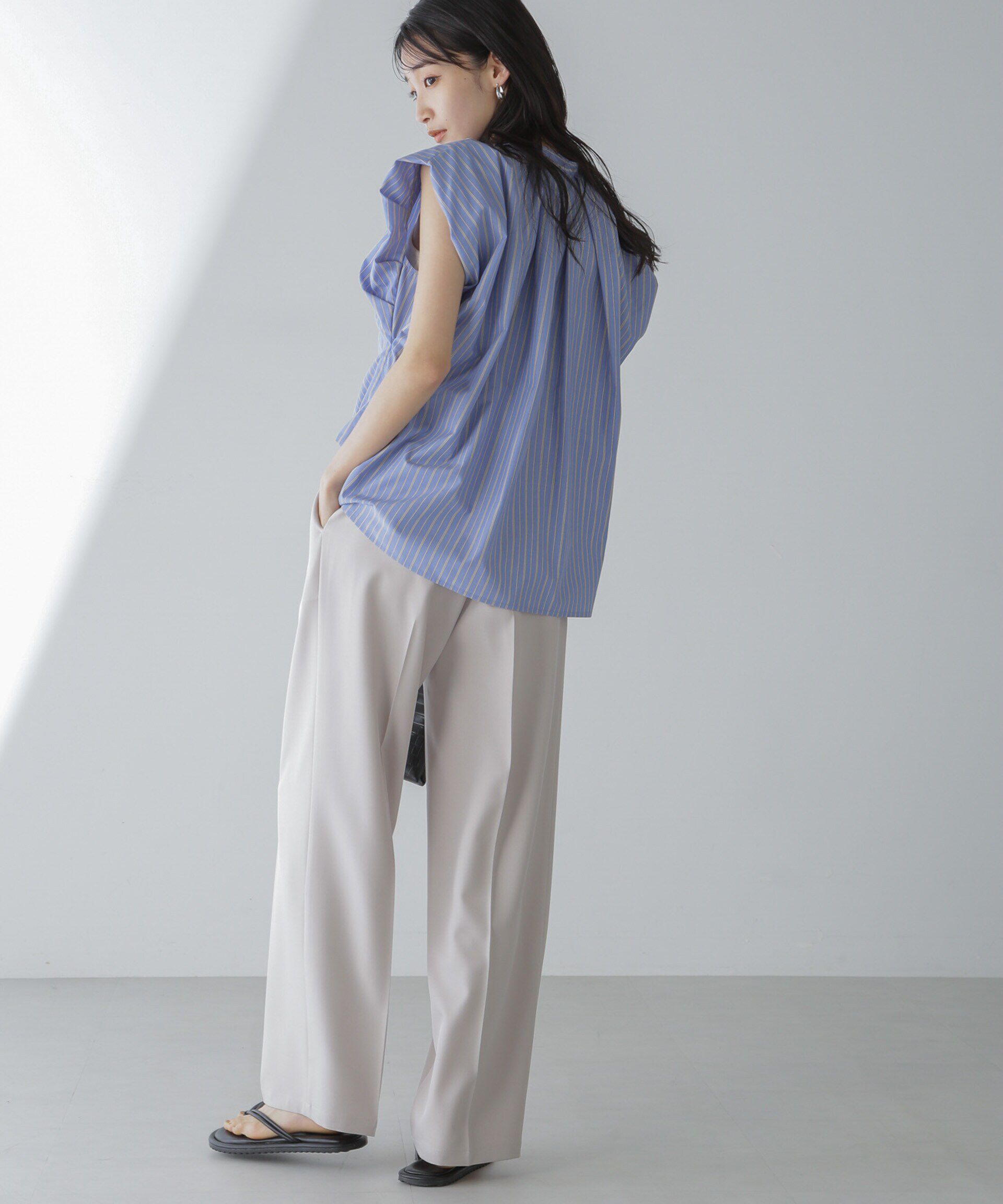 nano･universe「フレンチスリーブバルーンシャツ」|シャツ・ブラウス|