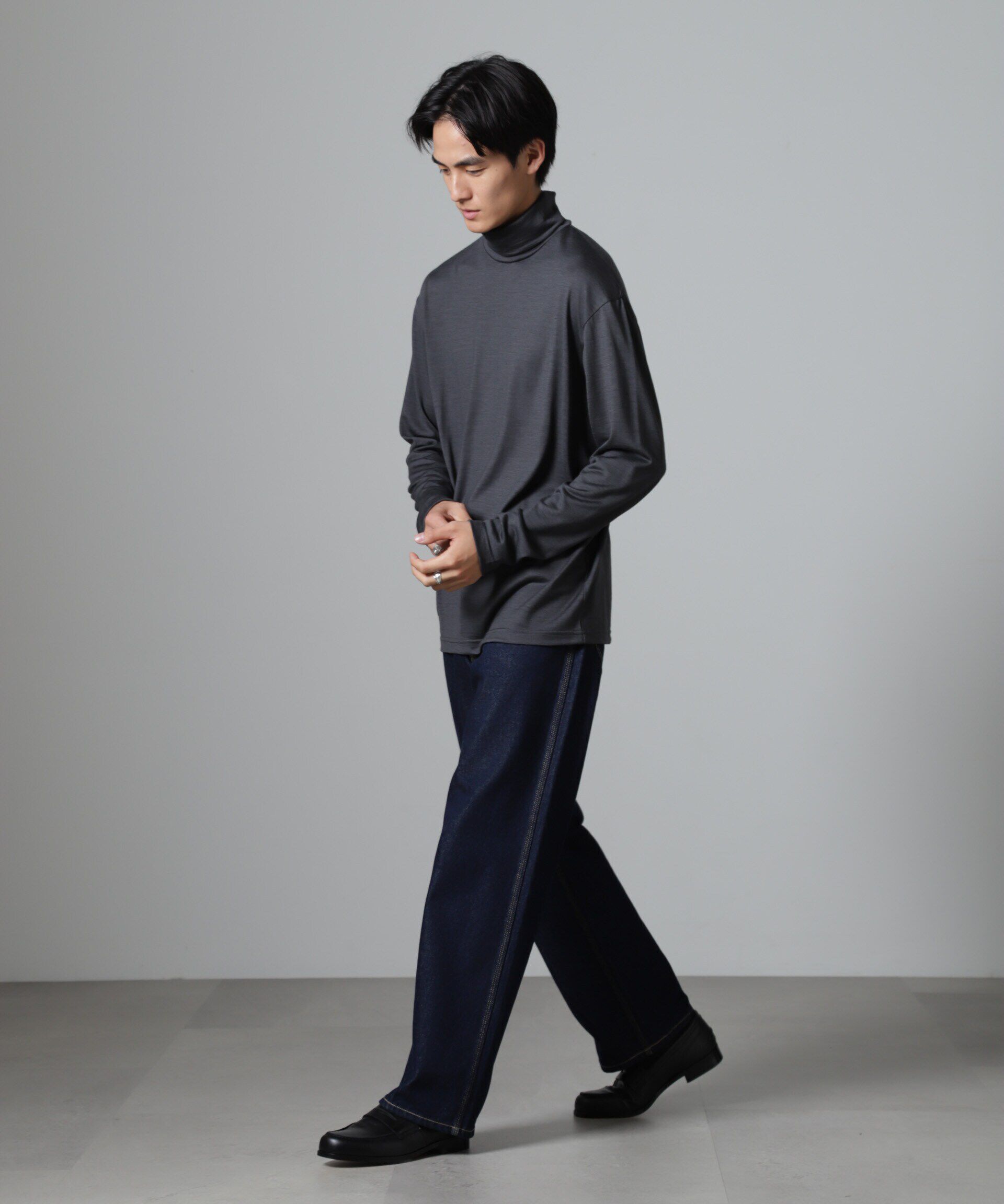 nano･universe「「100%ウォッシャブルウール」タートルネック」|Tシャツ・カットソー|