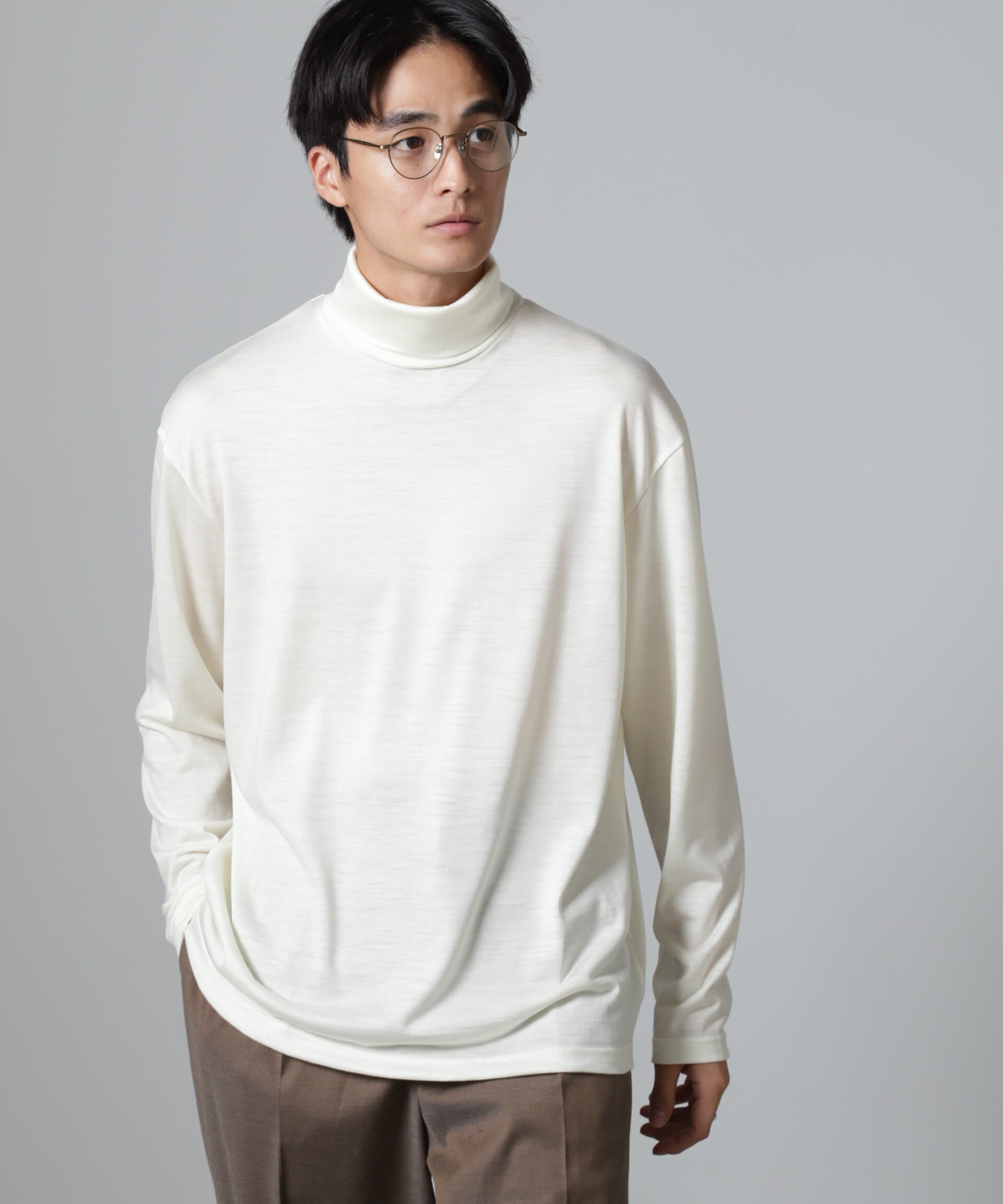 nano･universe「「100%ウォッシャブルウール」タートルネック」|Tシャツ・カットソー|