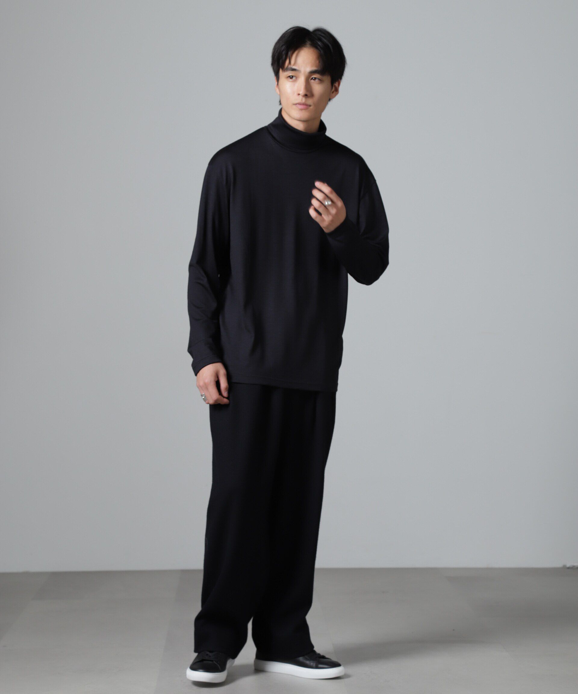 nano･universe「「100%ウォッシャブルウール」タートルネック」|Tシャツ・カットソー|