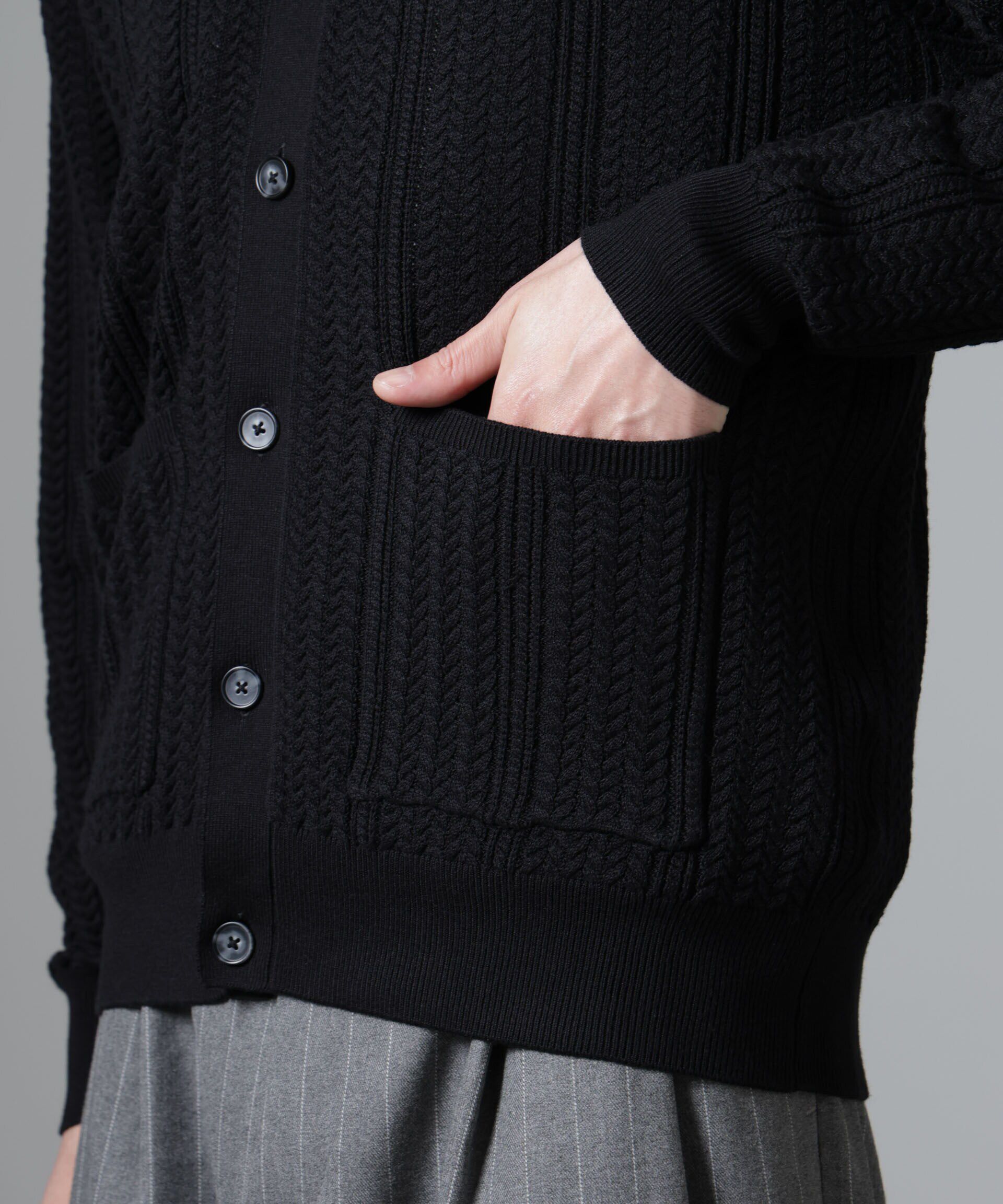 nano･universe「ケーブルニットカーディガン」|ニット・セーター|