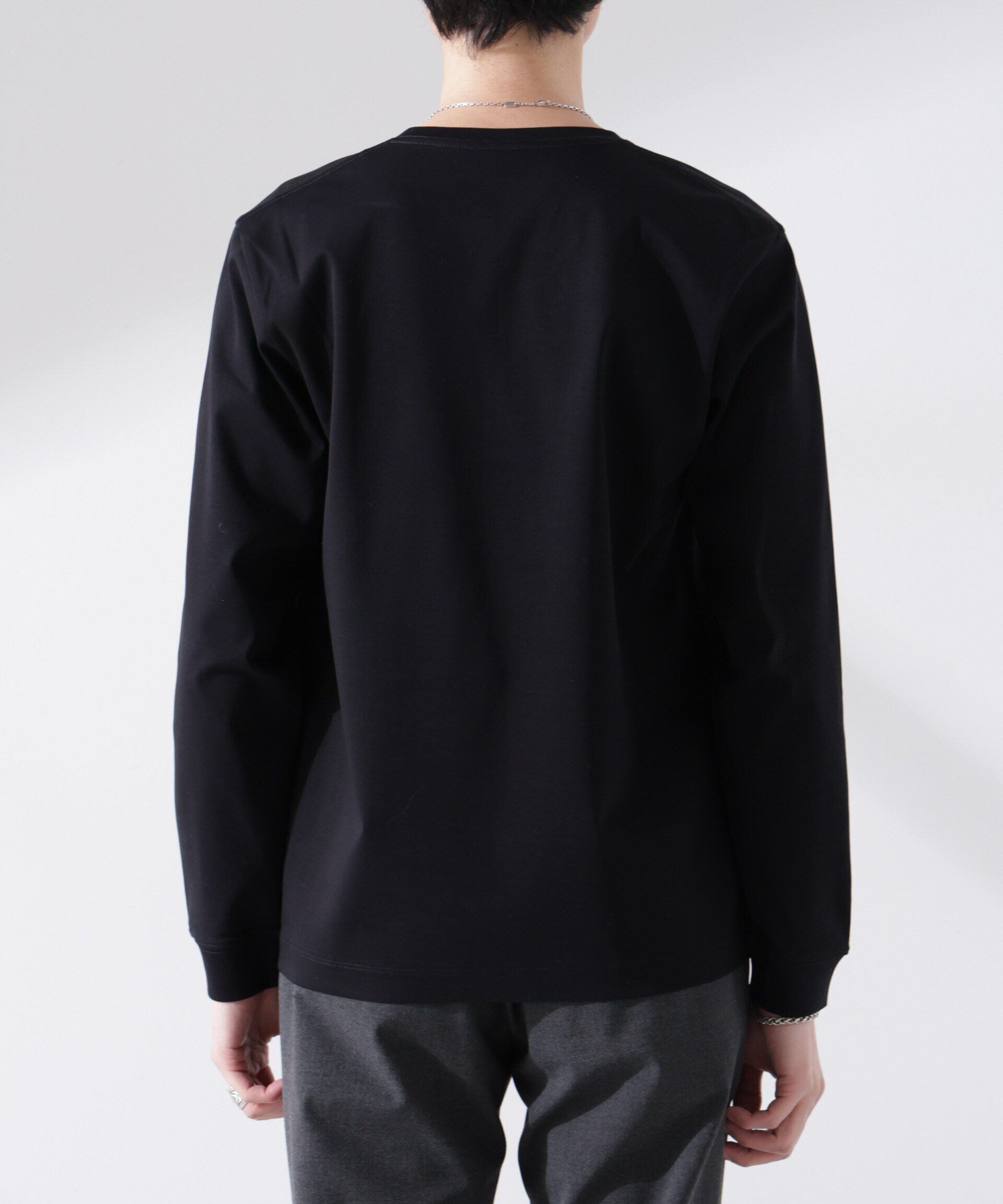 nano･universe「アンチスメル VネックTシャツ 長袖」|Tシャツ・カットソー|