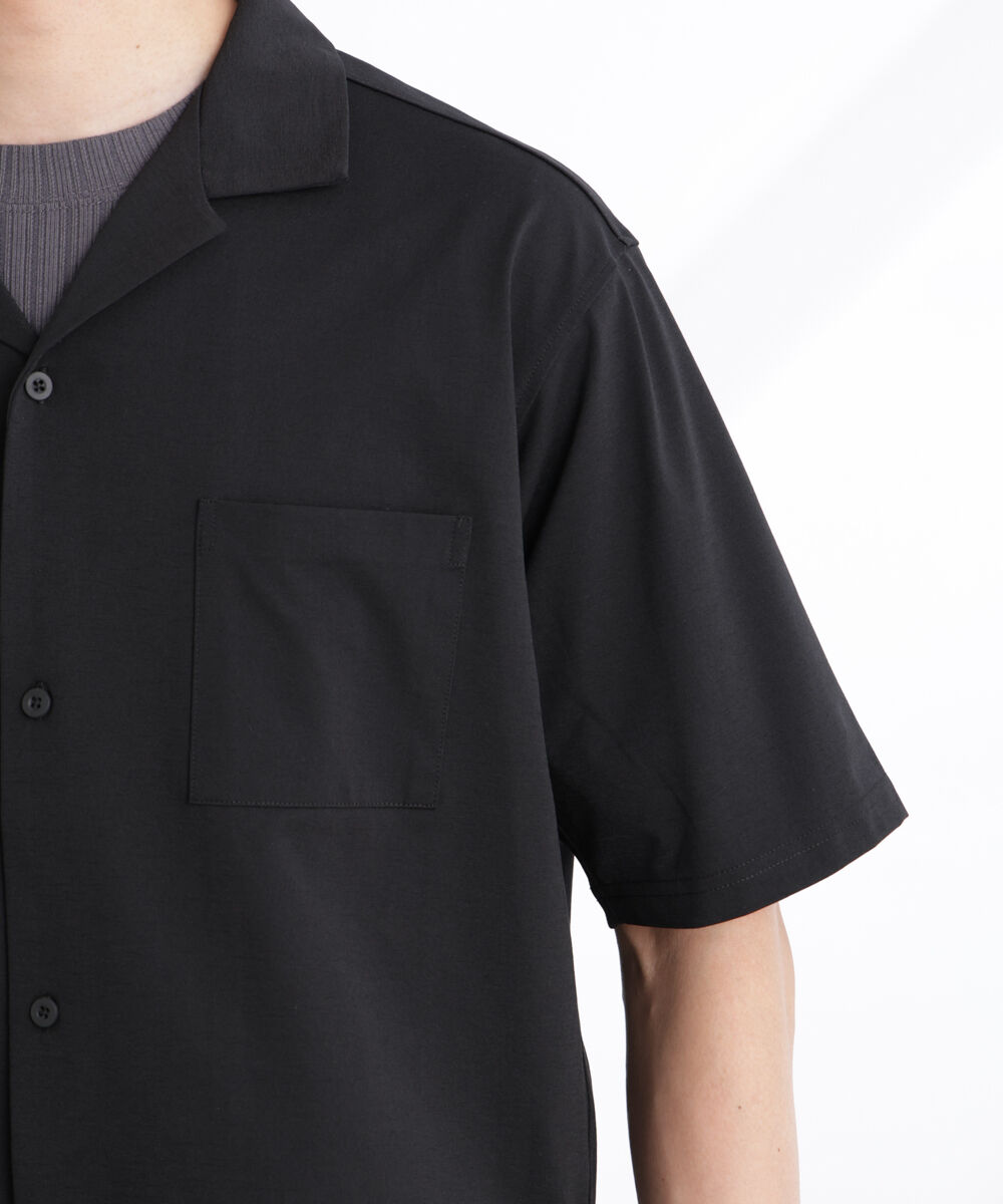 nano･universe「ドライジャージーオープンカラーシャツ 半袖(セットアップ可)」|シャツ・ブラウス|