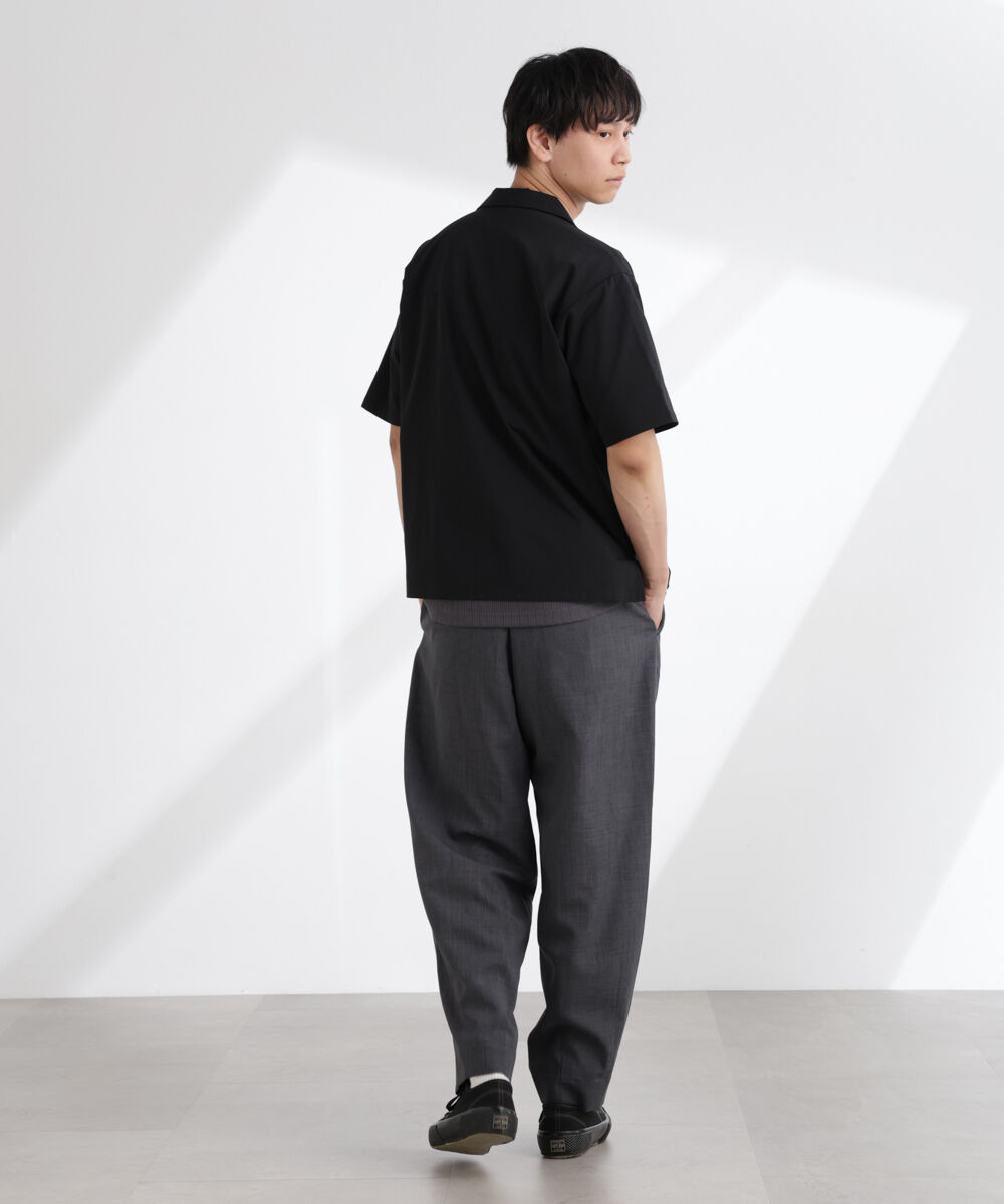 nano･universe「ドライジャージーオープンカラーシャツ 半袖(セットアップ可)」|シャツ・ブラウス|