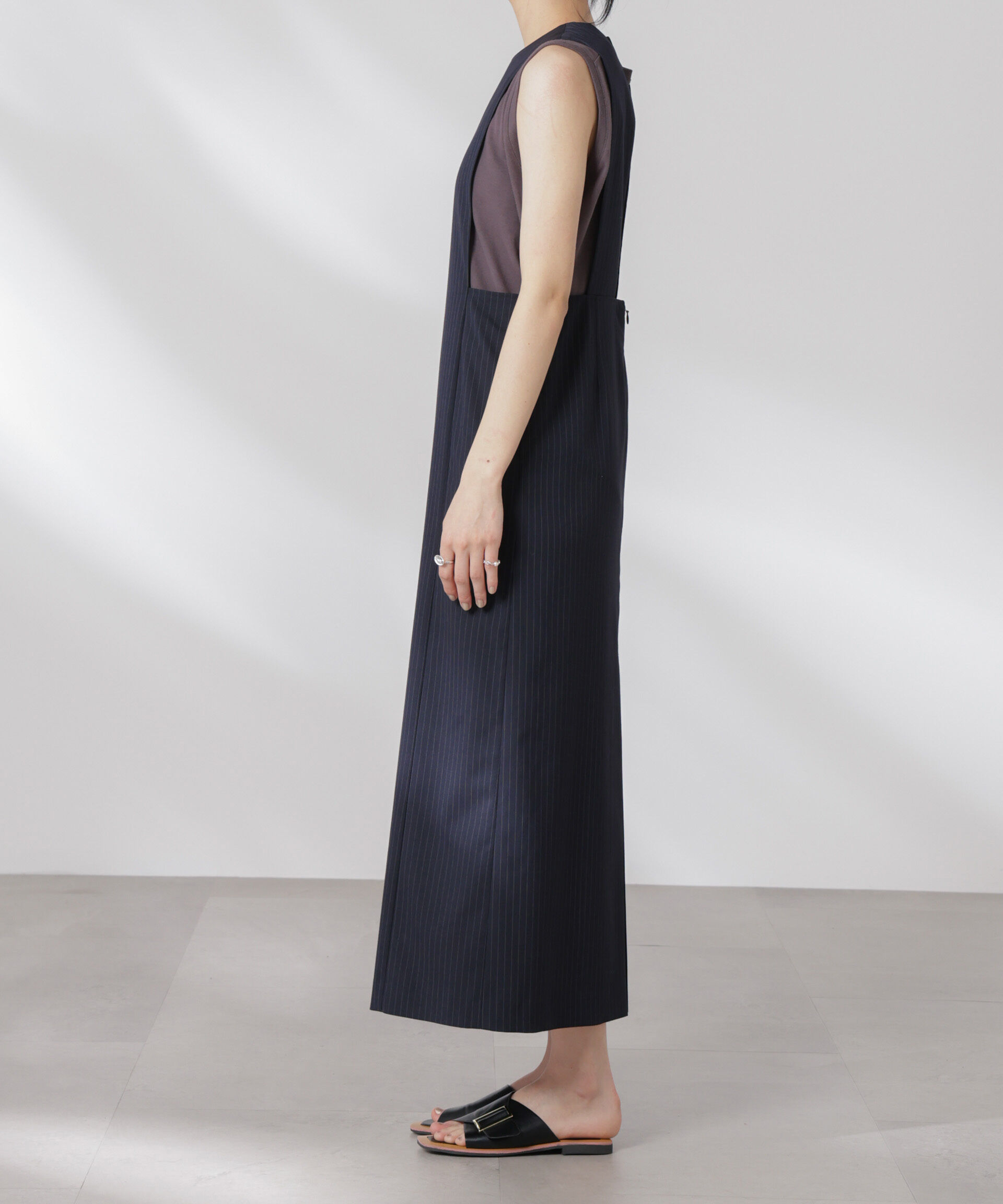 nano･universe「サイドオープンエプロンワンピース」|ワンピース|