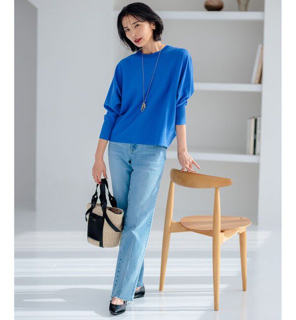 23区「【洗える】コンフォートストレッチ ドルマン ニット」|ニット・セーター|