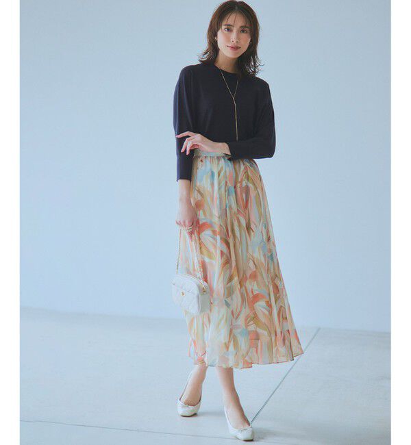 23区「【洗える】コンフォートストレッチ ドルマン ニット」|ニット・セーター|