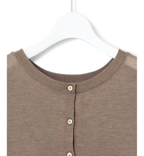 23区「【前後着用可能/洗える】シャイニーシアー 5分袖 カーディガン」|カーディガン|