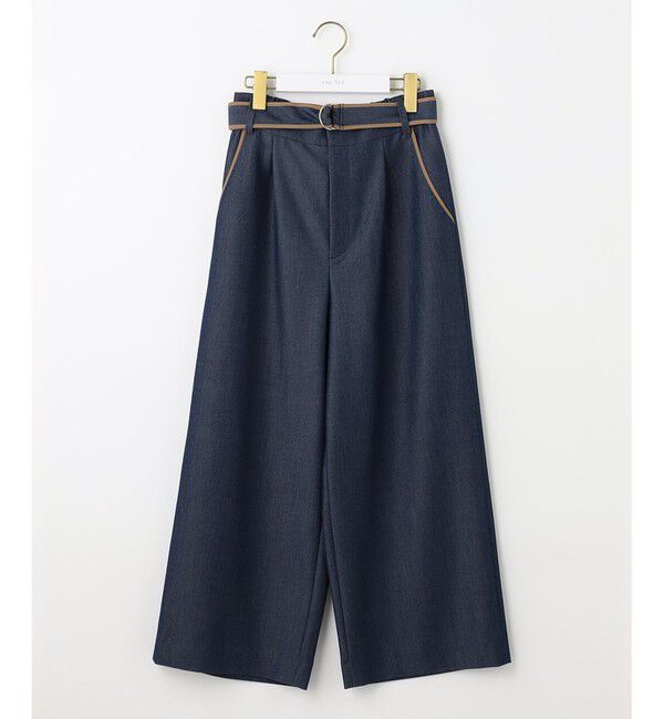 ANY SIS「【洗える】バイカラートリミングワイド パンツ」|その他|