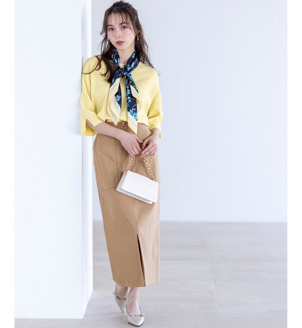 ANY SIS「【接触冷感・UVカット・洗える】ビューティクールボートネック プルオーバー」|ニット・セーター|