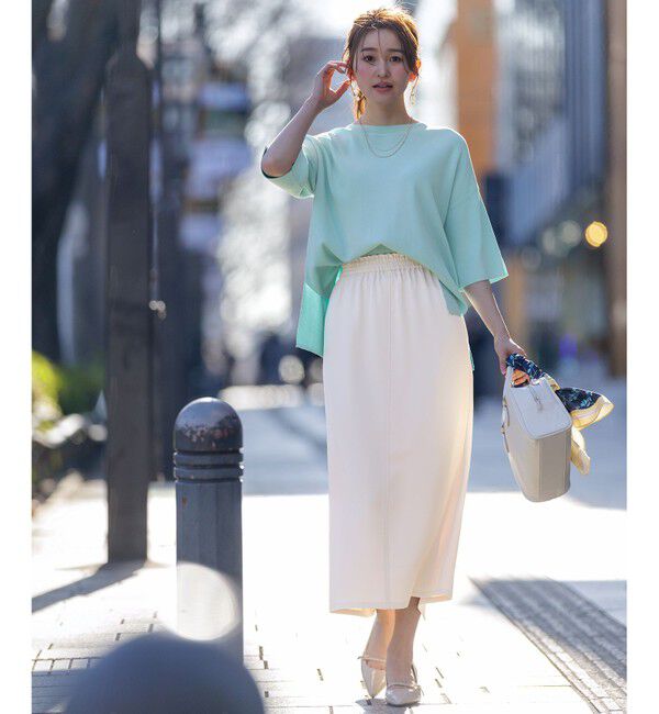 ANY SIS「【接触冷感・UVカット・洗える】ビューティクールボートネック プルオーバー」|ニット・セーター|