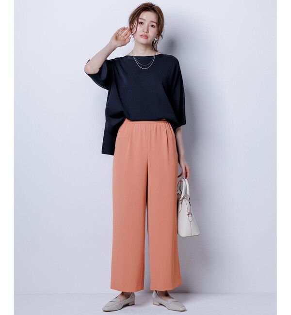 ANY SIS「【接触冷感・UVカット・洗える】ビューティクールボートネック プルオーバー」|ニット・セーター|