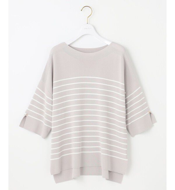 ANY SIS「【接触冷感・UVカット・洗える】ビューティクールボートネック プルオーバー」|ニット・セーター|