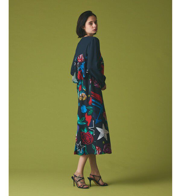 Grace Class「プリントコンビドレス」|ワンピース|