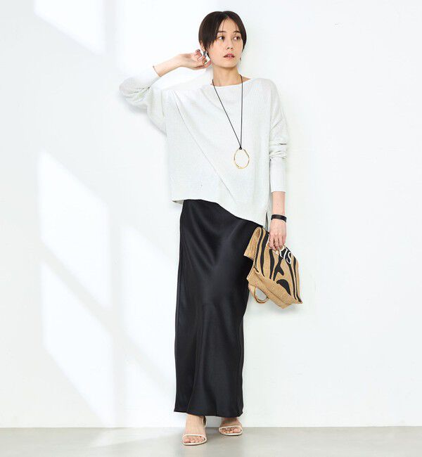 NOLLEY'S「◇【WEB限定】デザインサテンバイアスタイトスカート」|スカート|