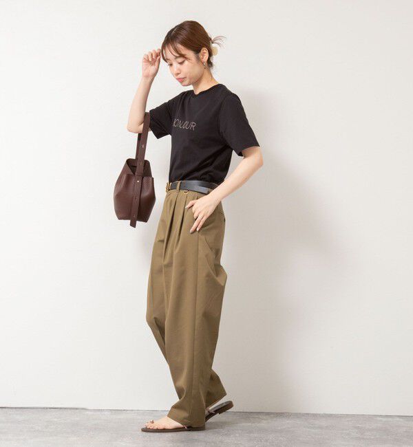 NOLLEY'S「BONJOUR刺繍Tシャツ」|Tシャツ・カットソー|