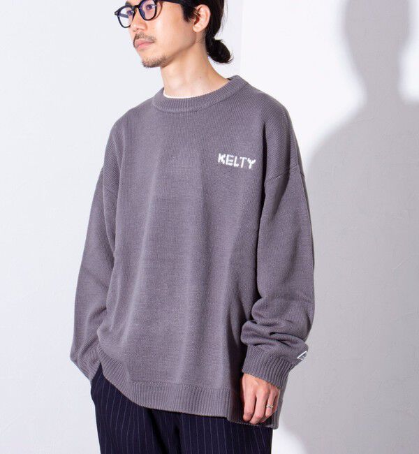 GLOSTER「【限定展開】【KELTY&times;GLOSTER】別注 ジャガード クルーネックニットプルオーバー」|ニット・セーター|