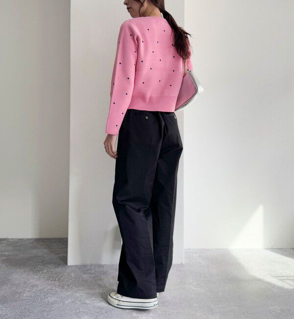 fredy emue「ハート刺繍ミラノリブカーディガン」|カーディガン|