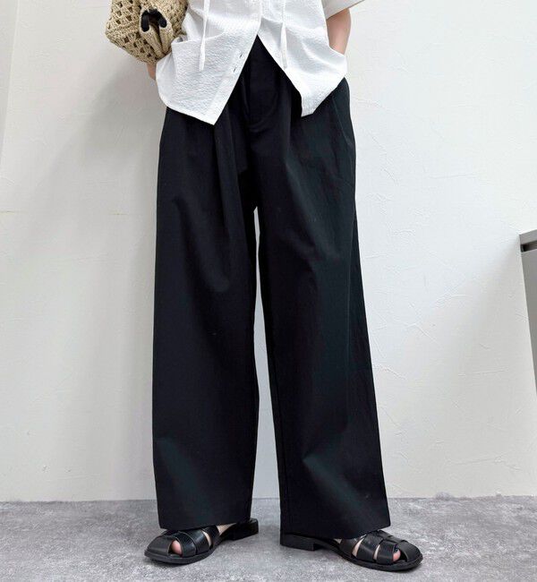 fredy emue「【GEVACO/ゲバコ】ギャザーテーパードパンツ」|チノ|ブラック