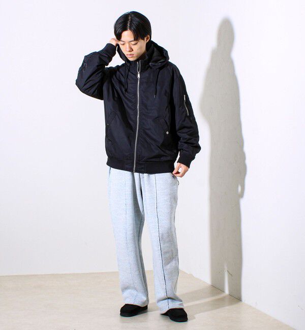 GLOSTER「【フード脱着/2WAY】リブスタンドブルゾン」|ブルゾン・スタジャン|