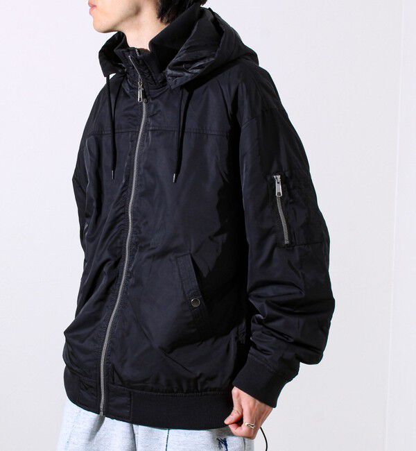 GLOSTER「【フード脱着/2WAY】リブスタンドブルゾン」|ブルゾン・スタジャン|