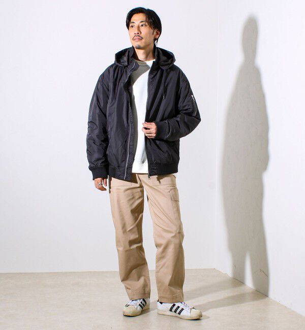 GLOSTER「【フード脱着/2WAY】リブスタンドブルゾン」|ブルゾン・スタジャン|