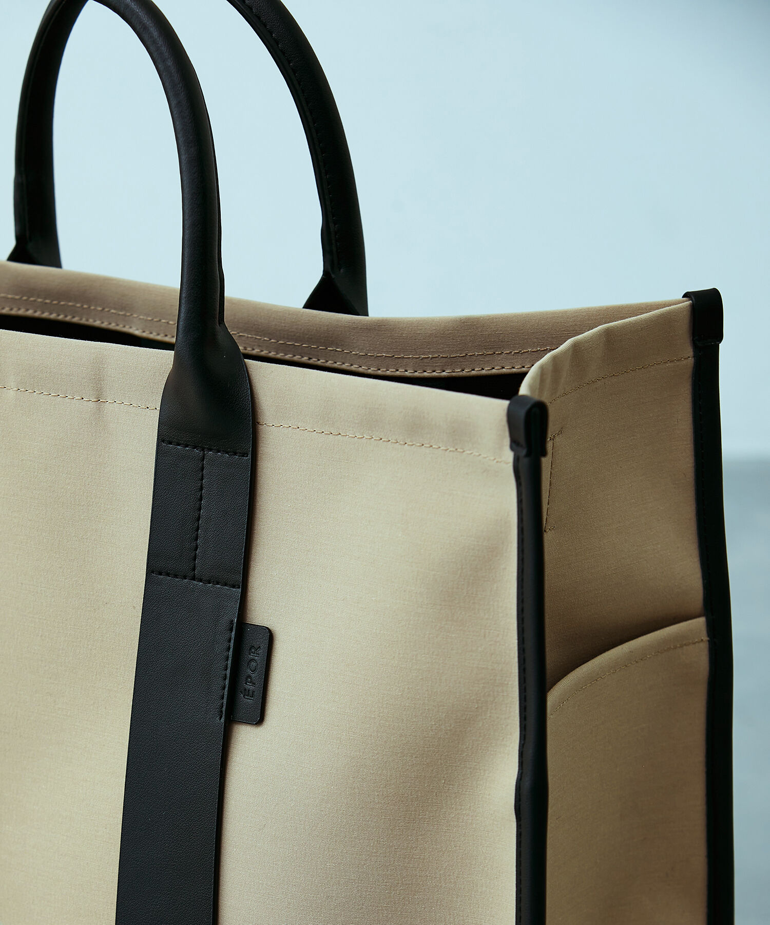 E'POR「【E'POR】【A4対応】【撥水】CONFORT Wide Bag（コンフォール ワイド バッグ）コットンポリエスエル素材」|トートバッグ|